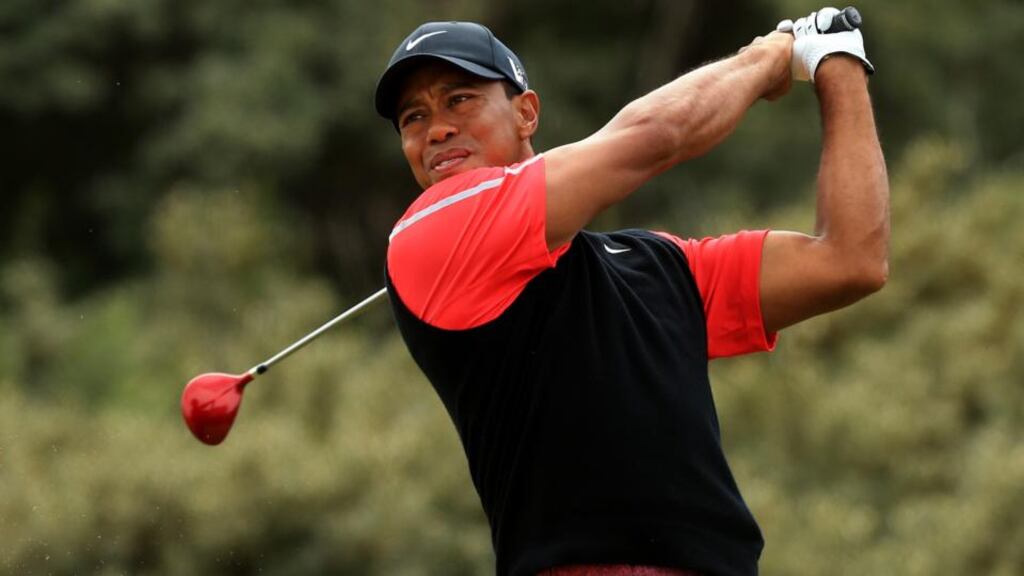 Tiger Woods has already begun to hit golf balls following a back operation on a disc 11 weeks ago. Photograph: Mike Egerton/PA Wire