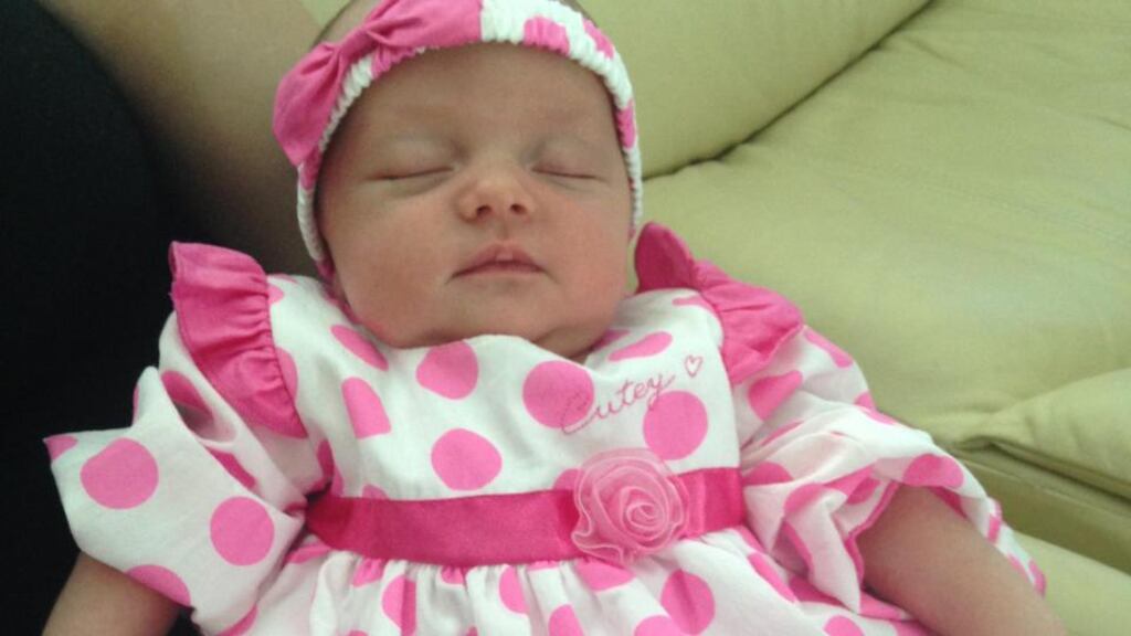 Baby Bridget, daughter of Patrick Mullane and Lisa Cooke from Cork, at Cork University Maternity Hospital where she was born on June 27th following pre-implantation genetic diagnosis at the Cork Fertility Centre
