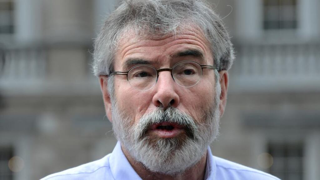 Sinn Féin president Gerry Adams said the British and Irish governments should intervene to stabilise the volatile political situation. Photograph: Cyril Byrne