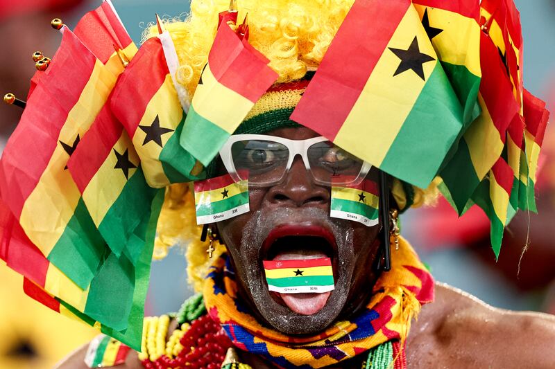 A Ghana supporter during the game against Cape Verde at the Felix Houphouet-Boigny Stadium in Abidjan on January 14th. Photograph: Franck Fife/Getty Images