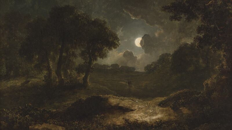 ‘Two Figures in a Moonlit Landscape’ by James Arthur O’Connor