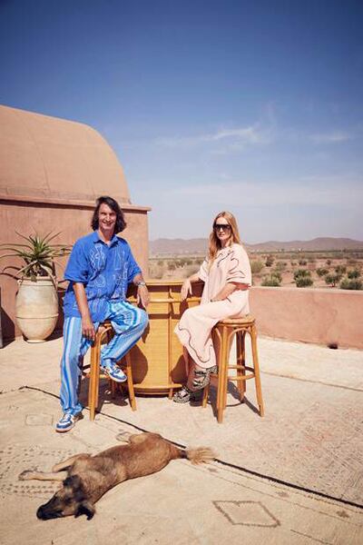 Rosena Charmoy from Holywood, Co Down with her husband Fred and their farm dog Laika. Photograph: Brita Soennichsen