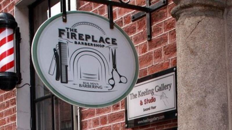 The Fireplace Barbershop on Dublin’s South William Street.