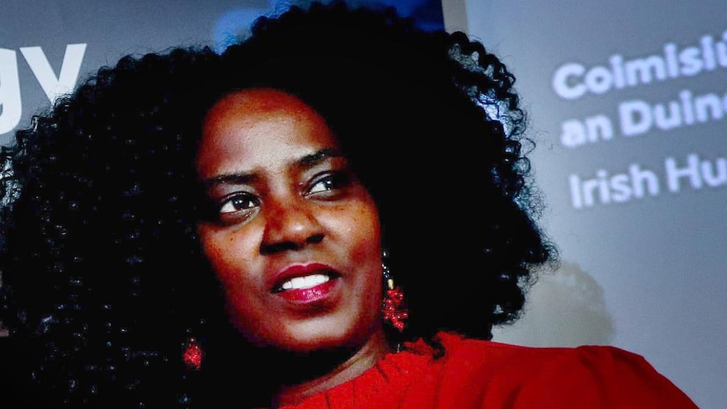 Irish Human Rights and Equality Commission member Salome Mbugua: “We need as a society to ensure that in our communities and country, racism has no safe harbour, no resting place.” Photograph:  Maxwell’s