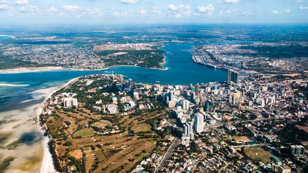 Dar es Salaam in Tanzania. The East African country is more than 10 times the size of the Republic, and has an estimated population of about 60m