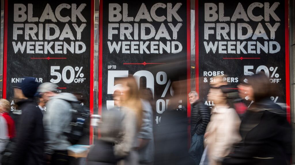 Of those who intend to do their Christmas shopping on Black Friday and Cyber Monday, about one-third will spend more than they did last year, a survey has found. Photograph: Rob Stothard/Getty Images