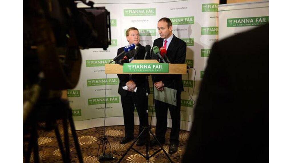 Fianna Fail leader Micheal Martin's party has seen support grow by 5 per centage points in the past month.Photograph: Dara Mac Donaill / The Irish Times