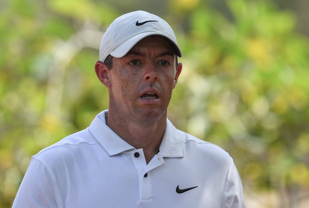 Rory Mcilroy during the final round of the DP World Tour Championship at Jumeirah Golf Estates in Dubai. Photograph: Ryan Lim/AFP