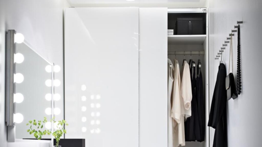 Make the most of your wall space by using hooks and pegs to hang up handbags, scarves, ties and hats