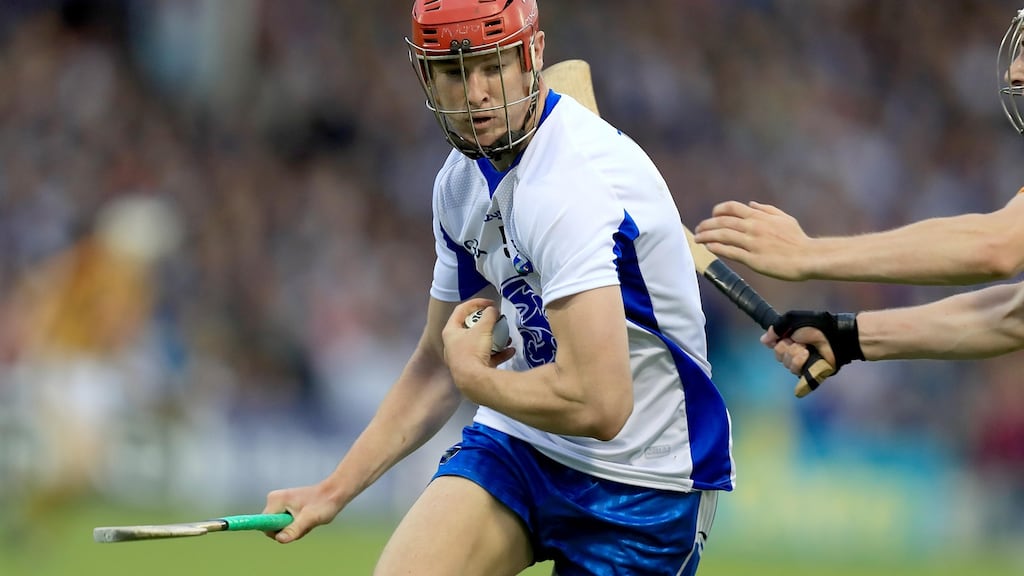 Tadhg de Búrca: his absence is a major blow for Waterford as no-one else on the team is as comfortable in performing the role he has perfected. Photograph: Donall Farmer/Inpho