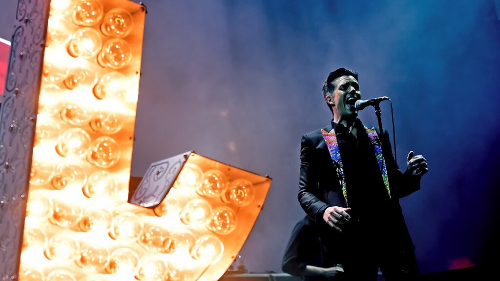 The Killers take to the stage at the RDS on June 26th. File photograph: Kevin Winter/Getty Images