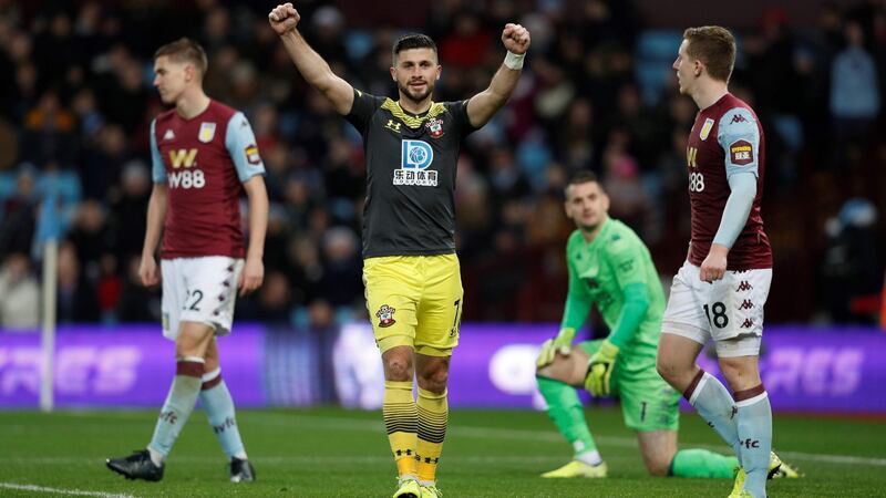 Shane Long is an injury doubt ahead of Southampton’s clash wuth Tottenham. Photograph: Adrian Dennis/AFP/Getty