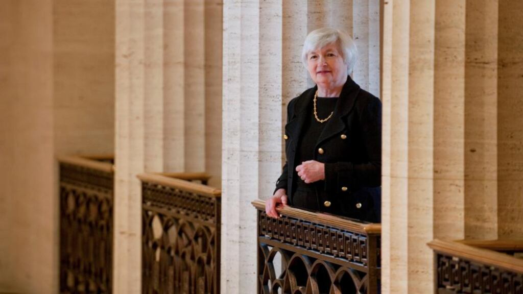 Janet Yellen, president Barack Obama’s nominee to succeed the Federal Reserve chairman Ben Bernanke, at the end of January, at the Marriner S Eccles Federal Reserve Board Building in Washington.