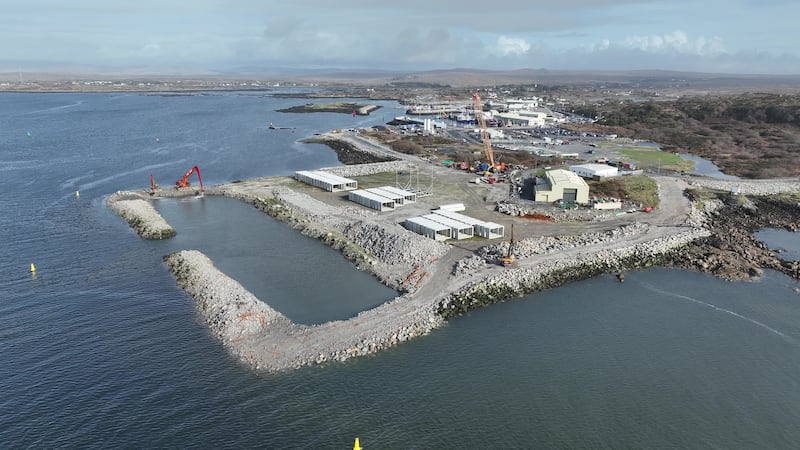 The site at Ross an Mhíl in Co Galway where a deepwater berth is being installed.