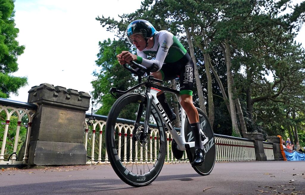 Northern Ireland's Darren Rafferty during the Men's Individual Time Trial Final at West Park in Wolverhampton on day seven of the 2022 Commonwealth Games. Picture date: Thursday August 4, 2022.
