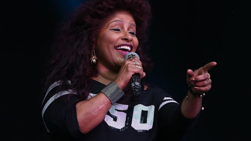Chaka Khan on the main stage on day three of the 2017 Electric Picnic festival in Stradbally, Co Laois. Photograph: Niall Carson/PA Wire