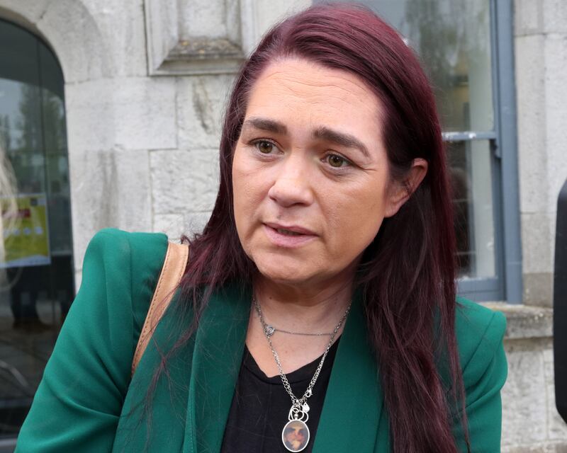 Sonia Aylmer, mother of Brooklyn Colbert, at the Coroners Court in Kilmallock, Co Limerick. Photograph: Brendan Gleeson