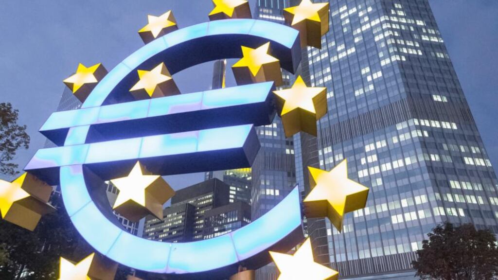 European Central Bank headquarters in Frankfurt, Germany. The EU Commission and European Central Bank have told the Government that “important challenges” remain to be overcome even as the economic recovery broadens