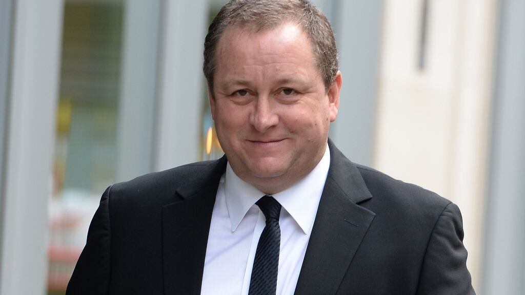 Newcastle United owner and Sports Direct boss Mike Ashley arrives at the High Court in London. (Photograph: John Stillwell/PA Wire)