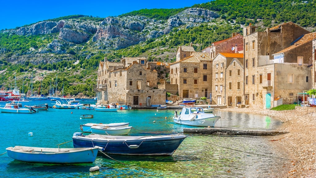 Croatia’s tiny and remote Vis island, pictured here, is enjoying its final days of obscurity as it takes on the role of a Greek Island in Mamma Mia! Here We Go Again, due to hit the cinemas this weekend.