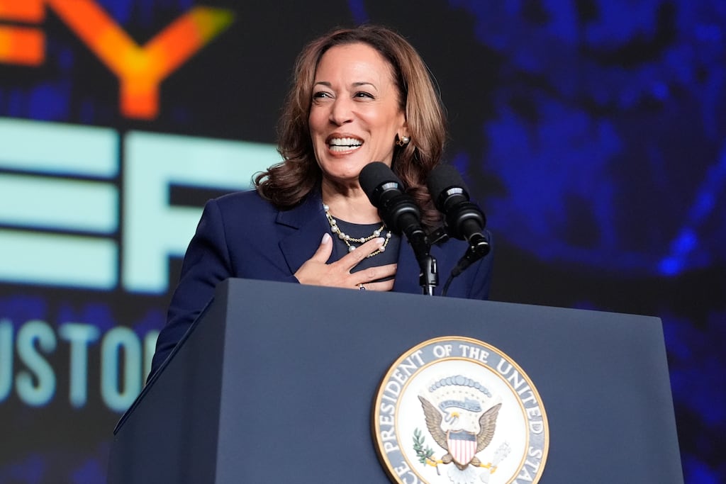 Vice-president Kamala Harris has a deadline of Tuesday to select who will be her number two. Photograph: LM Otero/AP