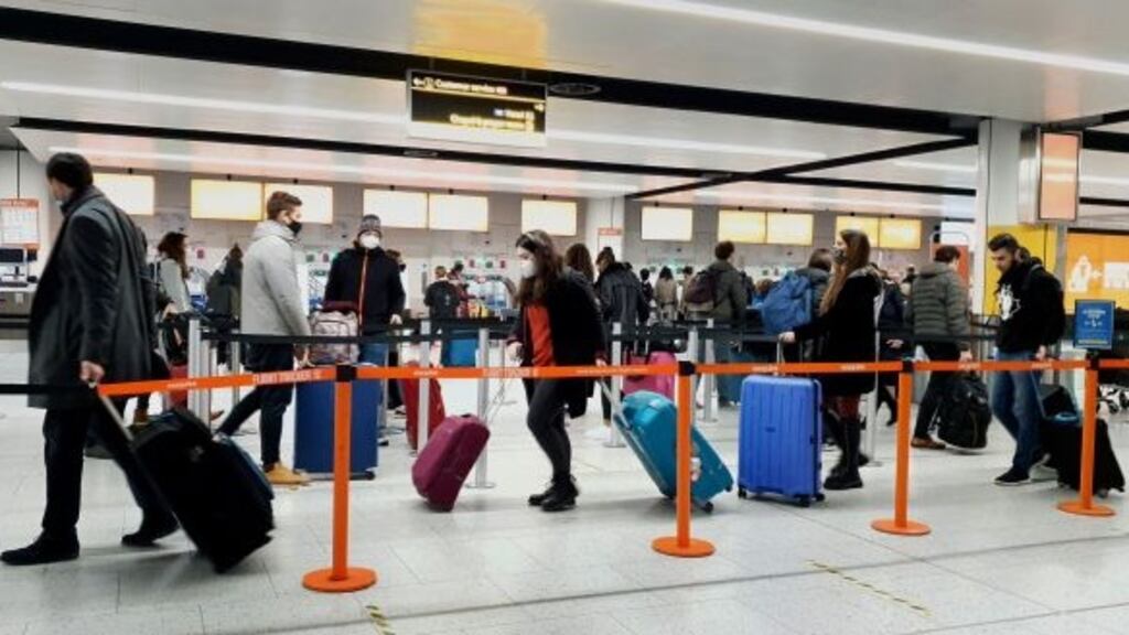 The ban on travel from Britain and South Africa is set to be extended by 48 hours, it is understood. Photograph: PA