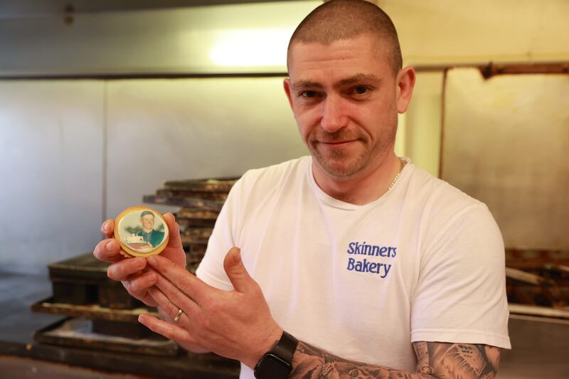 Biscuits with an image of Rory McIlroy's face printed on to sugar paper made by Graham McMorris of Skinners Bakery in Holywood, Co Down, to celebrate his victory in the Masters golf tournament. Photograph: Liam McBurney/PA Wire