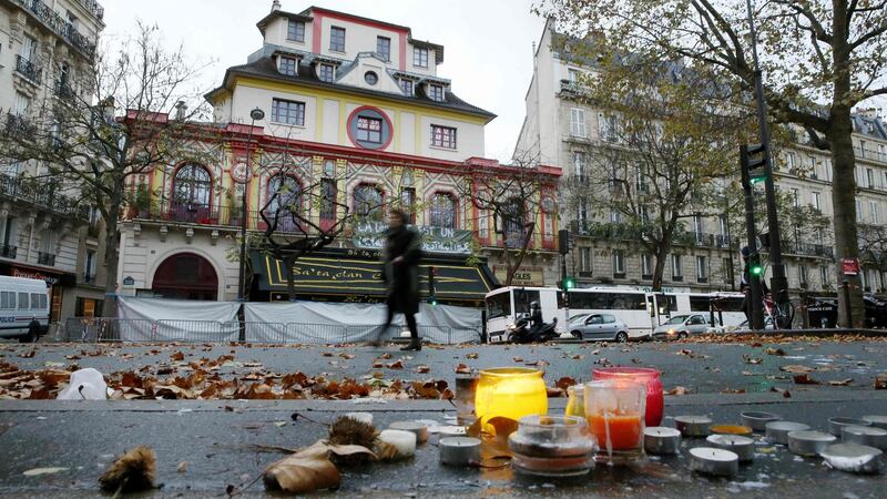Three days after the shootings, Antoine wrote an open letter on Facebook to Hélène’s killers, stating: “You will not have my hate.” Photograph: Patrick Kovarik/AFP/Getty Images