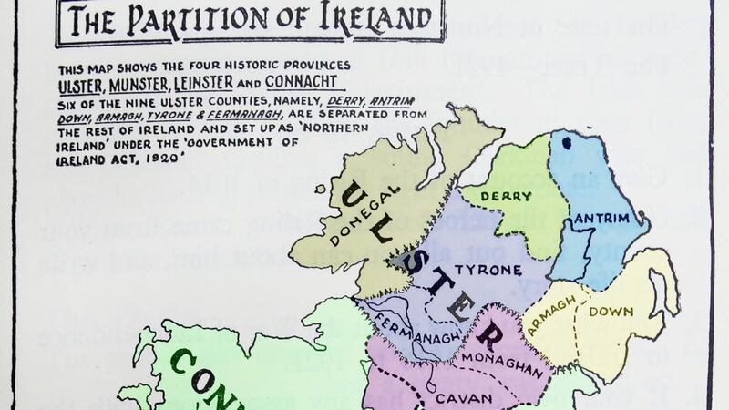 Map of the partition of Ireland into two distinct territories. Photograph: Universal History Archive/Universal Images Group via Getty