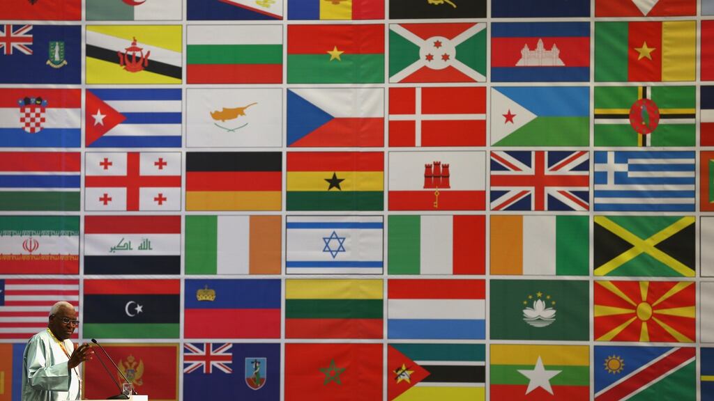 Former IAAF president Lamine Diack during the 49th IAAF Congress World Athletics Forum in Moscow in 2013. Photograph: Paul Gilham/Getty Images