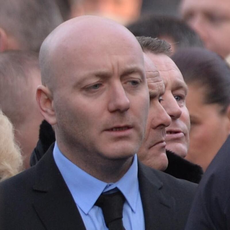 Regency attack: Freddie Thompson at David Byrne’s funeral. Photograph: The Irish Times
