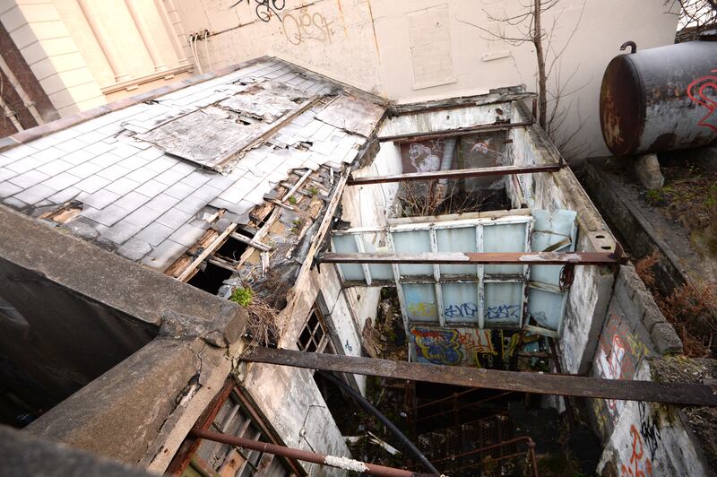 The baths were in a bad state, requiring significant structural work to underpin and stabilise the building. Photograph: Cyril Byrne