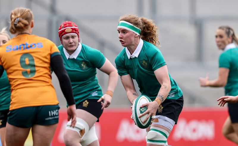 Ruth Campbell earned her first cap for Ireland against Australia in Belfast. Photograph: Dan Sheridan/Inpho