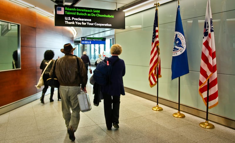 Upon landing in the US, travelers are processed as domestic arrivals as they have gone through customs and border protection in Dublin