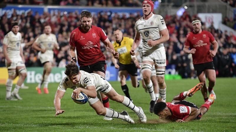 Antoine Dupont broke Ulster hearts at the death in Belfast. Photograph: Charles McQuillan/Getty Images
