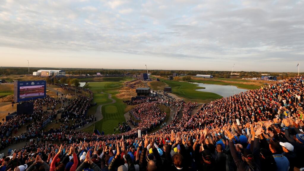 Day one of the 2018 Ryder Cup at Le Golf National. Photograph: Paul Childs/Reuters