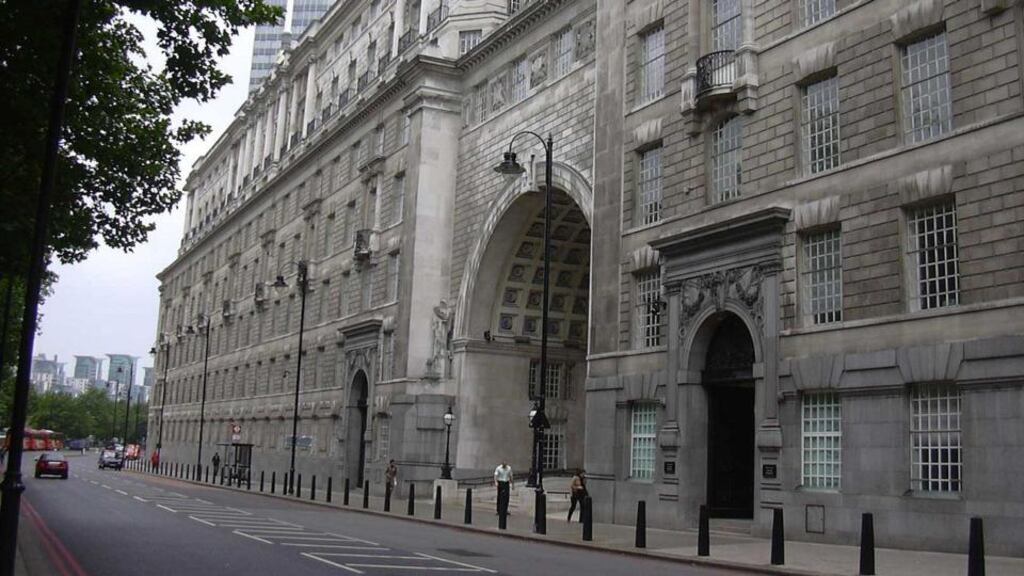 Thames House in Millbank, London. The headquarters of MI5 since December 1994.