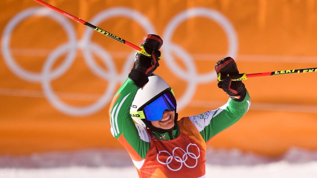 Tess Arbez finished 50th in the women’s Giant Slalom. Photograph: Ramsey Cardy/Sportsfile