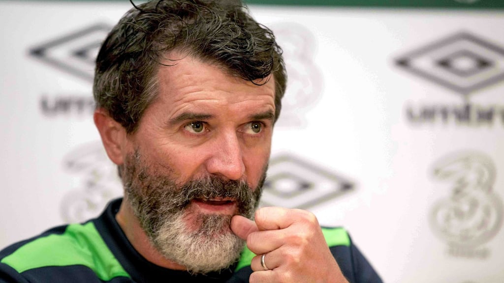 Ireland assistant manager Roy Keane at Abbotstown on Tuesday where he expressed concern over James McClean’s back injury. Photograph: Morgan Treacy/Inpho