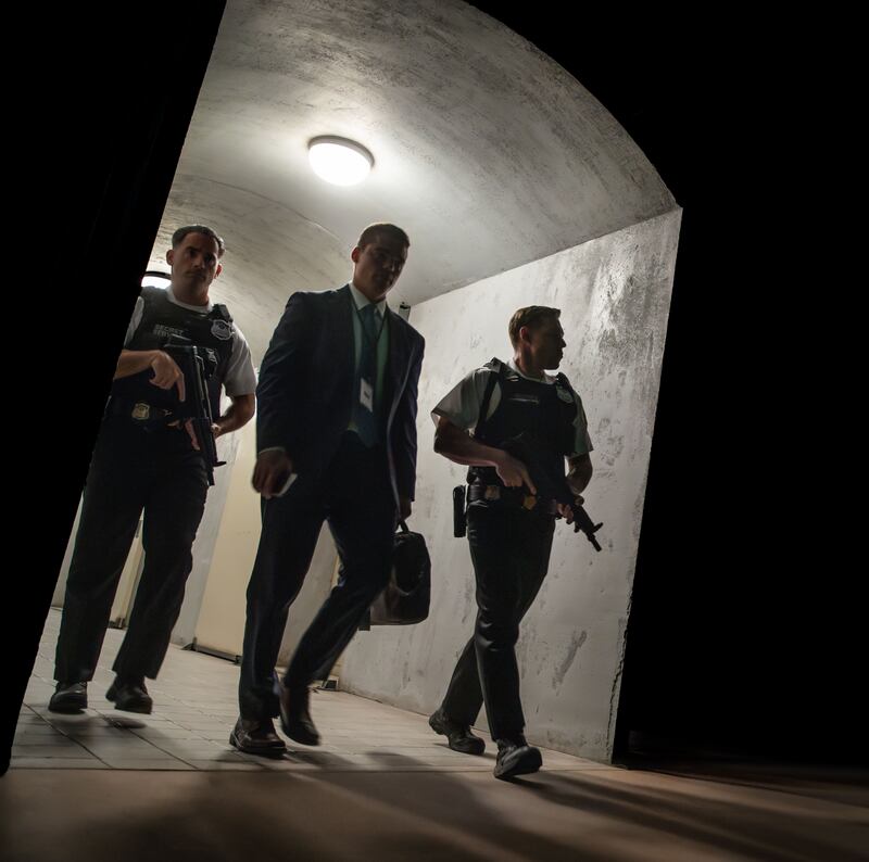 A House of Dynamite: Gabriel Basso in Kathryn Bigelow's film. Photograph: Eros Hoagland/Netflix