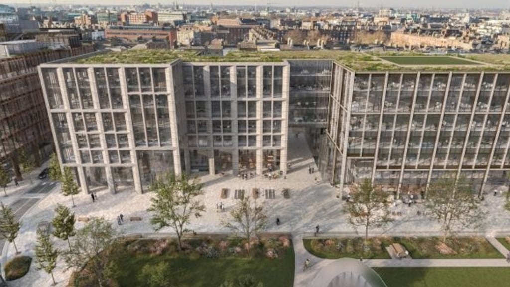 An artist’s impression of LinkedIn’s future campus at Wilton Park, Dublin 2. The extra space will allow the firm to expand to 4,000 employees in Dublin
