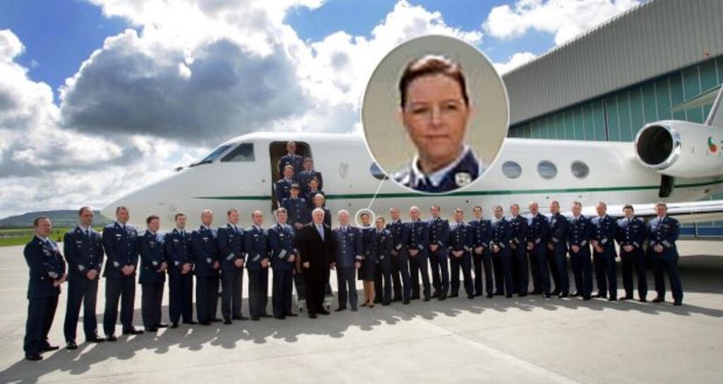 File photograph of Lisa Smith from Dundalk (to right of taoiseach and Chief of Staff) converted to Islam and moved to Syria. Photograph: Bryan O’Brien