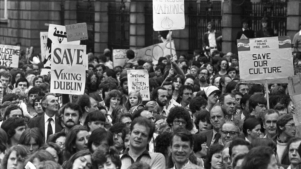 Save Wood Quay march in Dublin, Saturday Septmeber 23rd, 1978. Photograph: Paddy Whelan
