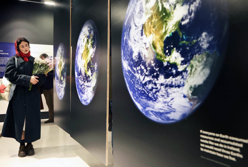 The Collaborate4Climate exhibition at the NCAD Gallery on Thomas Street, Dublin 8, which launched on November 21st, 2024. Photograph: Leon Farrell/Photocall Ireland