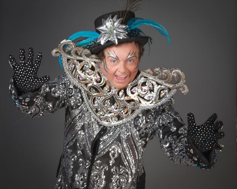 Marty Morrissey in Snow White and Sammy and Buffy at the National Stadium photo Rob Kennedy