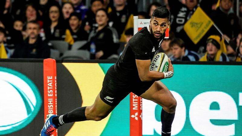 Rieko Ioane has been dropped from the All Blacks 23 by Steve Hansen. Photograph: Tony Ashby/AFP/Getty