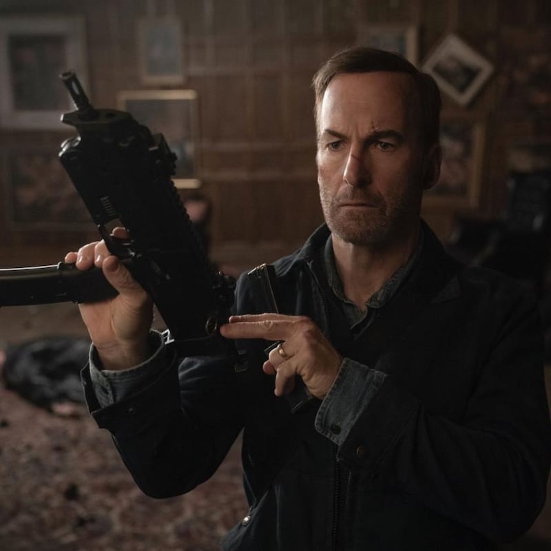 Bob Odenkirk plays Hutch Mansell in the new action thriller Nobody. Photograph: Allen Fraser/Universal Pictures