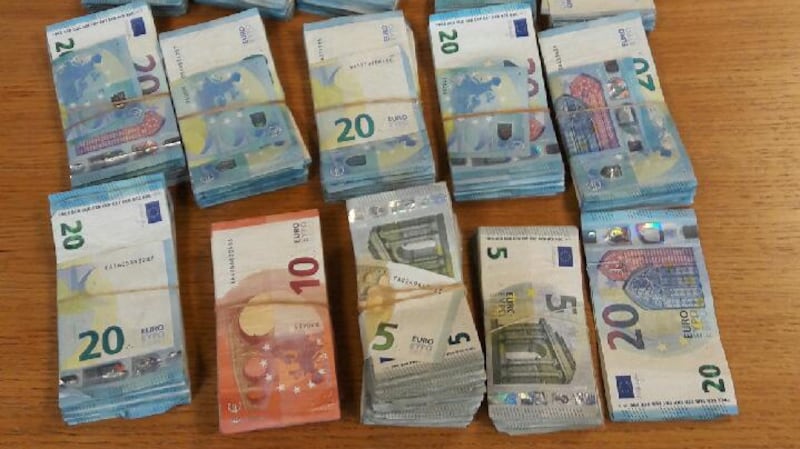 Cash seized as part of an operation targeting locations in  Dublin 7 and 9