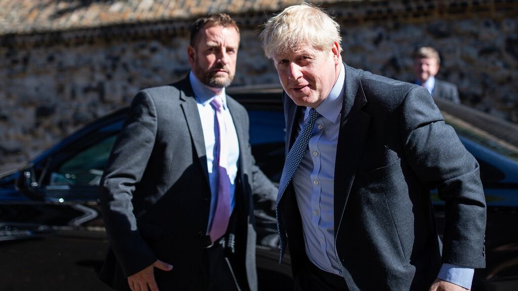 Conservative leadership candidate Boris Johnson at Westminster. “No to time limits or unilateral escape hatches or all these elaborate devices, glosses, codicils and so on that you could apply to the backstop.” Photograph: Getty Images