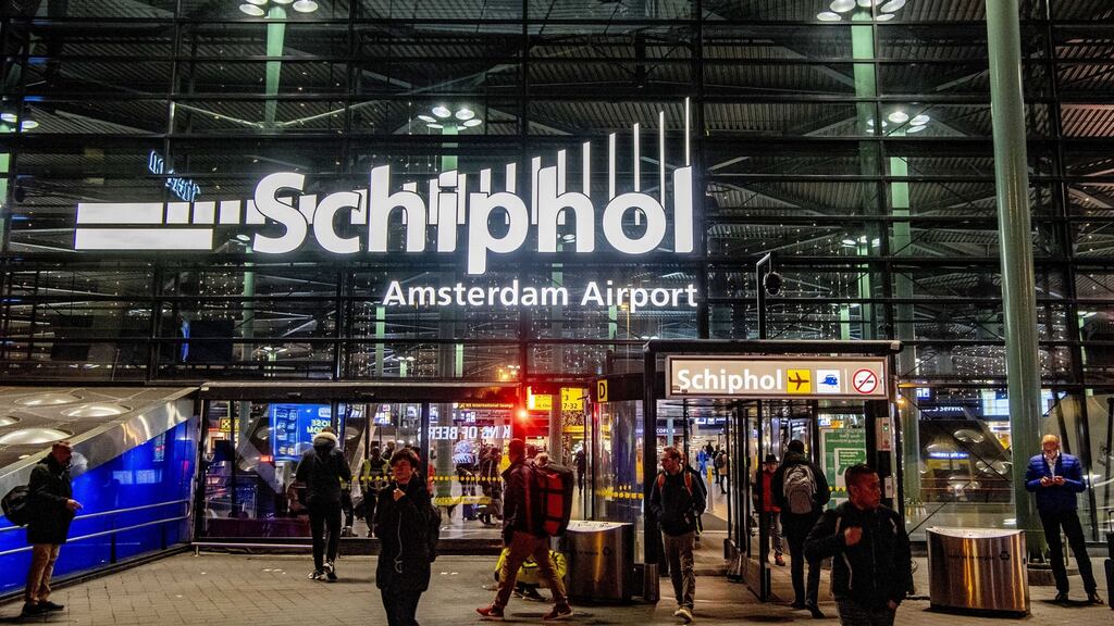 A substantial portion of the airport, including Pier D and part of Pier E, was closed down, causing significant disruption to arriving and departing flights and long queues for passengers. Photograph: Robin Utrecht/EPA